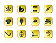 Different kind of drug icons - vector icon set