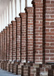 A row of brick columns