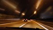Freeway driving at night