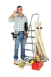 Handyman talking to a supplier