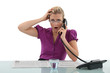 Woman receiving some shocking news