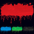 Colors wet paint drip straight down.