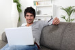 Man doing shopping on the Internet