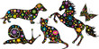 Set of silhouettes animals Set of silhouettes animals
