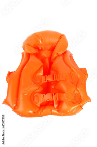 Foto: orange plastic life jacket orange plastic life jacket