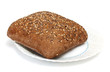 Muffin bread on plate
