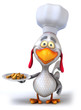 canvas print picture - Poulet frites