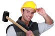 Man with sledge-hammer