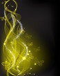 Yellow butterfly on a black