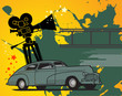 Abstract cinema background, vector illustration