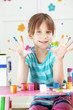 Child painting