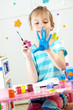 Child painting