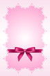 Baby pink background with lace and ribbon