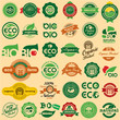 BIO & ECO, ORGANIC Labels Collection. Natural product sign set.