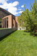 modern bricks house, surrounded by nature
