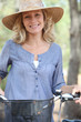 woman on a bicycle