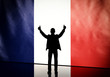 French Politician with Thumbs Up