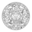 Mayan Calendar Line Illustration