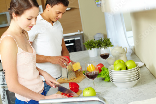 Photo: Cooking together Cooking together