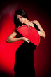 Flamenco Carmen beautiful woman in black dress
