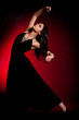 Flamenco Carmen beautiful woman in black dress