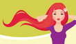 Girl with red hair