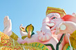 Pink ganesha statue in relaxing action Pink ganesha statue in relaxing action