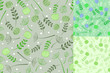 floral seamless background set