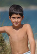 Chid running on beach
