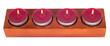 Four burning candles