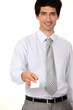 businessman giving his card