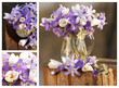 still-life flowers forest - collage