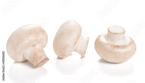 Photo: Fresh Mushrooms champignon Isolated on a white background Fresh Mushrooms champignon Isolated on a white background