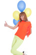 Beautiful woman with balloons