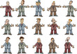 happy businessmen collection