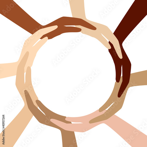 Vector: circle from different hands circle from different hands