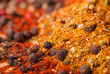 Closeup of spices composition, anise, cinnamon, paprica, curry,