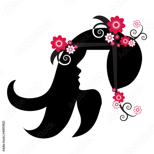 Vektor: Girl Hair Salon Girl Hair Salon