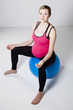 Pregnant woman meditating