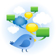 Vektor: Bird Chat Social Media Bird Chat Social Media