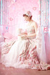 Romantic woman in a vintage dress Romantic woman in a vintage dress