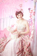 Romantic woman in a vintage dress Romantic woman in a vintage dress