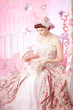 Romantic woman in a vintage dress Romantic woman in a vintage dress
