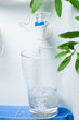 pouring a glass of water