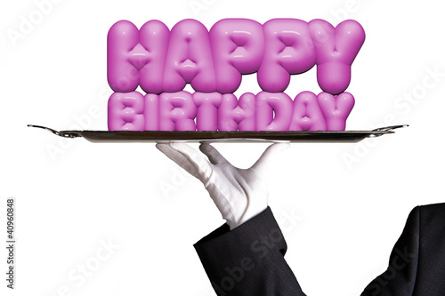 Illustration: Happy Birthday Party on white Happy Birthday Party on white
