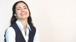 Video: Happy mature business woman smiling in studio Happy mature business woman smiling in studio