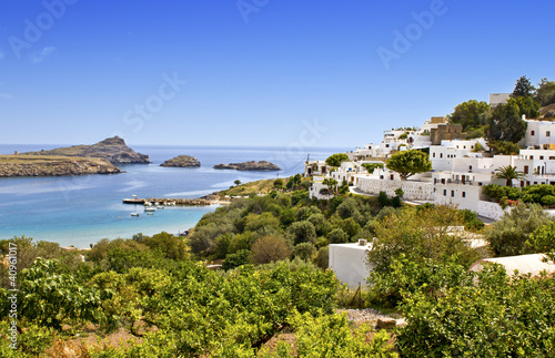 Photo: Traditional village of Lindos at Rhodes island, Greece Traditional village of Lindos at Rhodes island, Greece