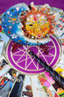 Tarot cards with a magic wand. Tarot cards with a magic wand.