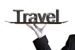 Travel backround white