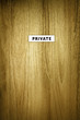 private sign on door